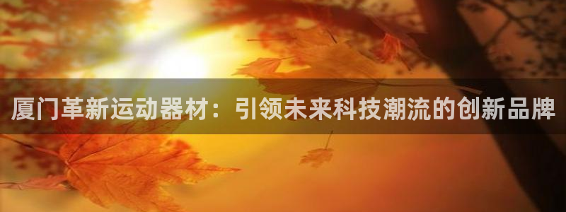 注册征途国际：厦门革新运动器材：引领未来科技潮流的创